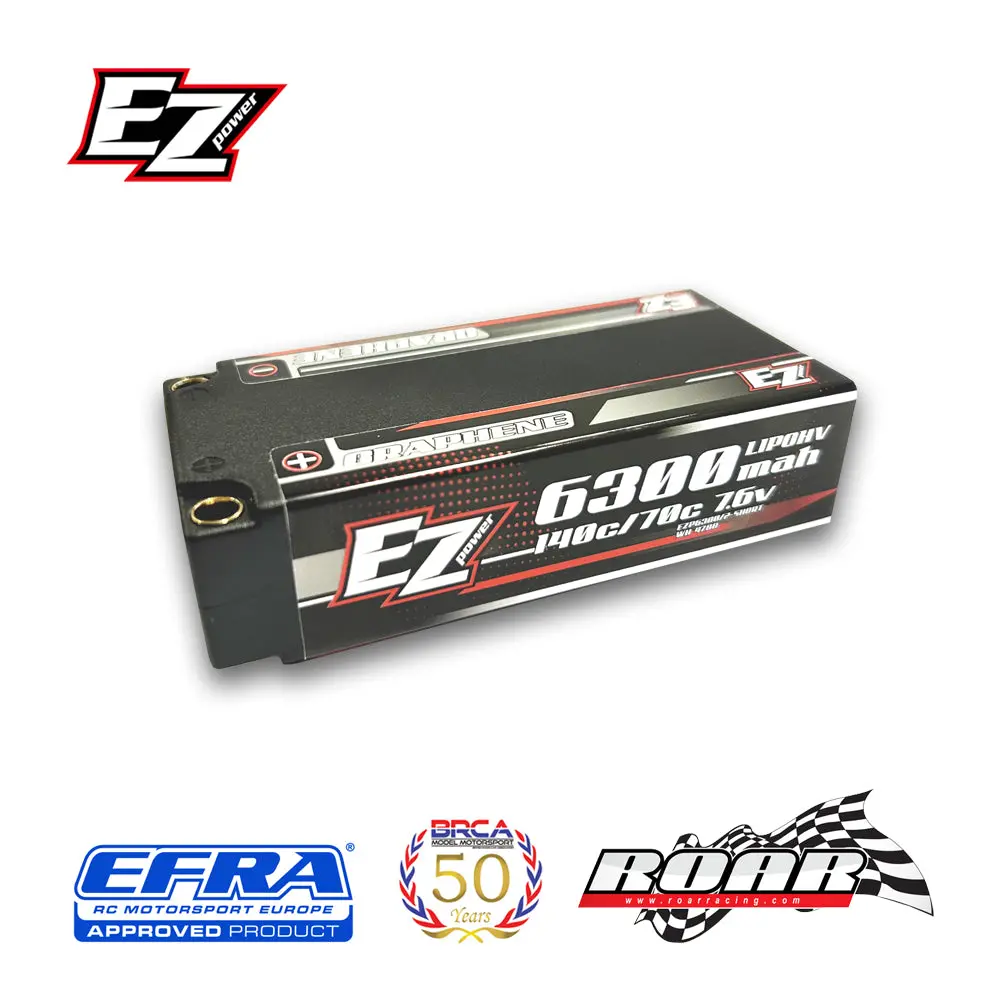 Ez Power 2S 7.6V 6300Mah 140C 'Long-Run' Lipo Hv Shorty Battery 1