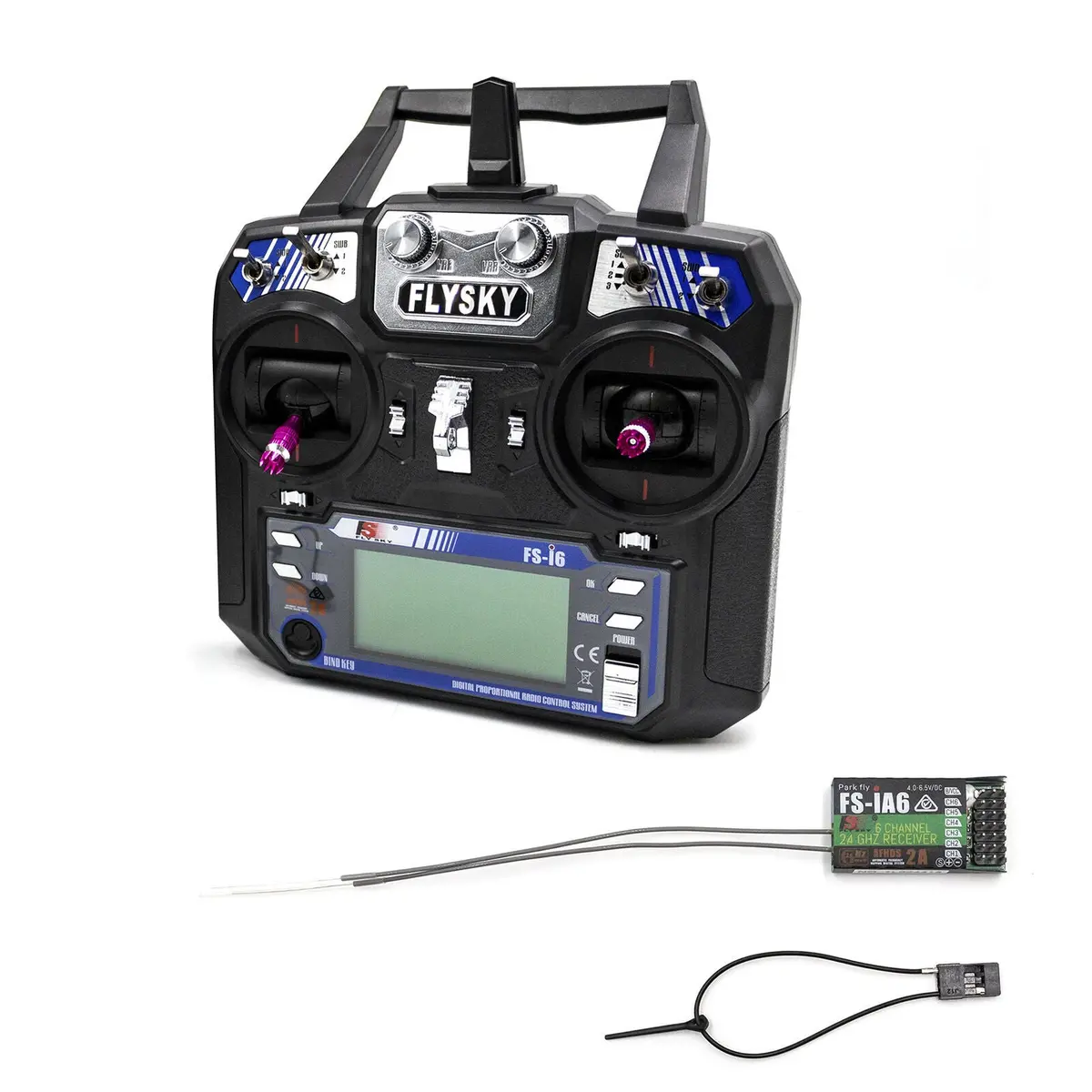 Flysky Fs-I6 Afhds 2A 2.4Ghz 6Ch Rc Radio Transmitter & Fs-Ia6b 1