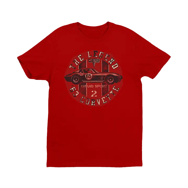 1963 Corvette Text Circle Retro T-Shirt 1