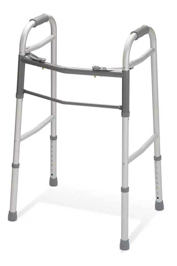 Two-Button Folding Adult Walker W/Out Wheels 1