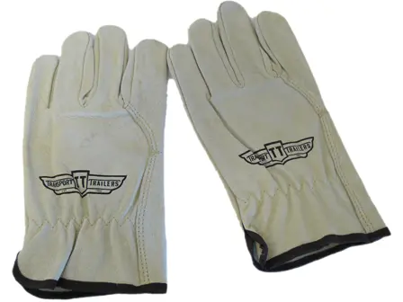 Transport Trailers Driver Gloves - White With Logo 1
