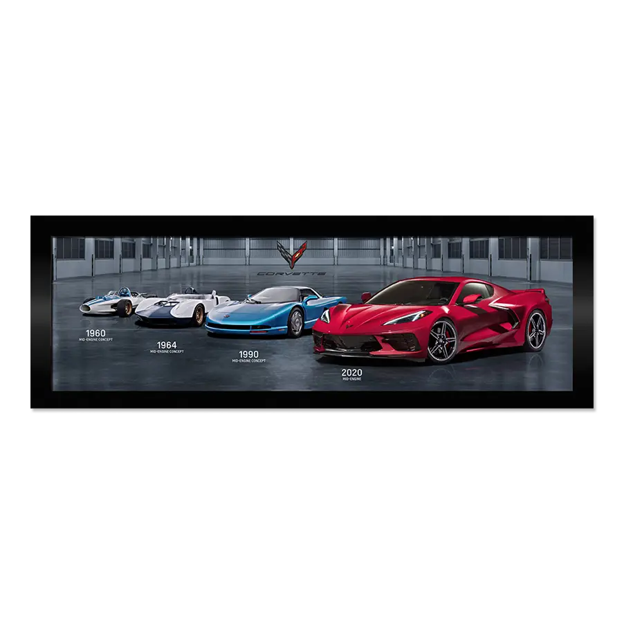 Corvette C8 Mid-Engine Corvette Framed Canvas 1