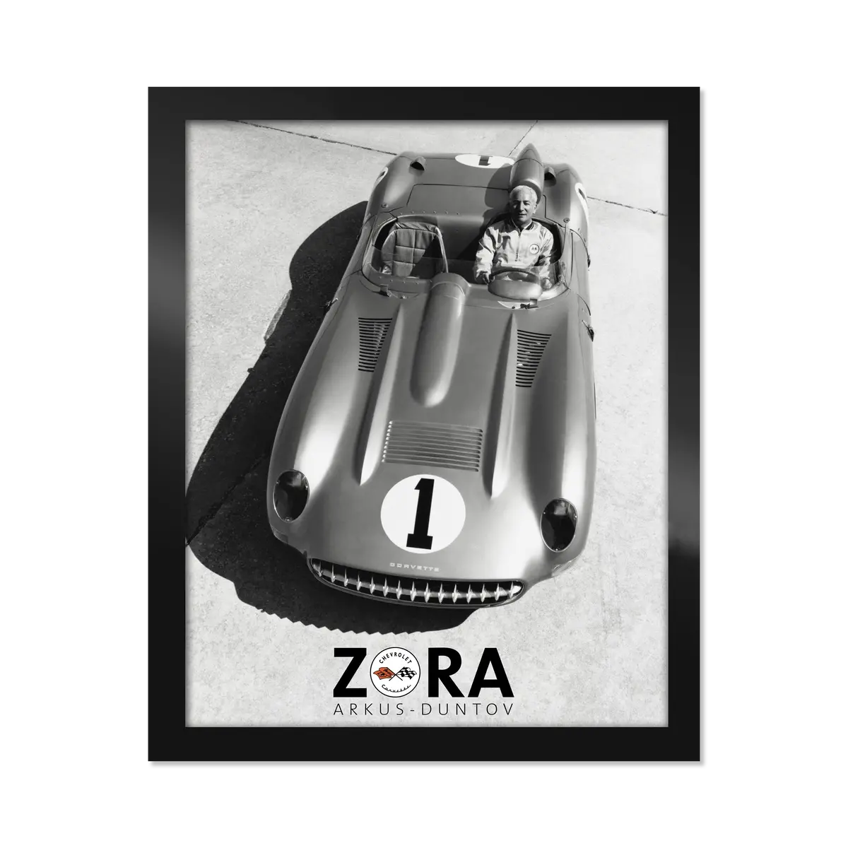 Zora "Father Of The Corvette" Framed Printed Canvas Art 1