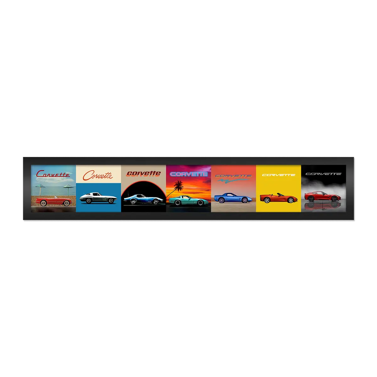Corvette Decades Framed Canvas 1