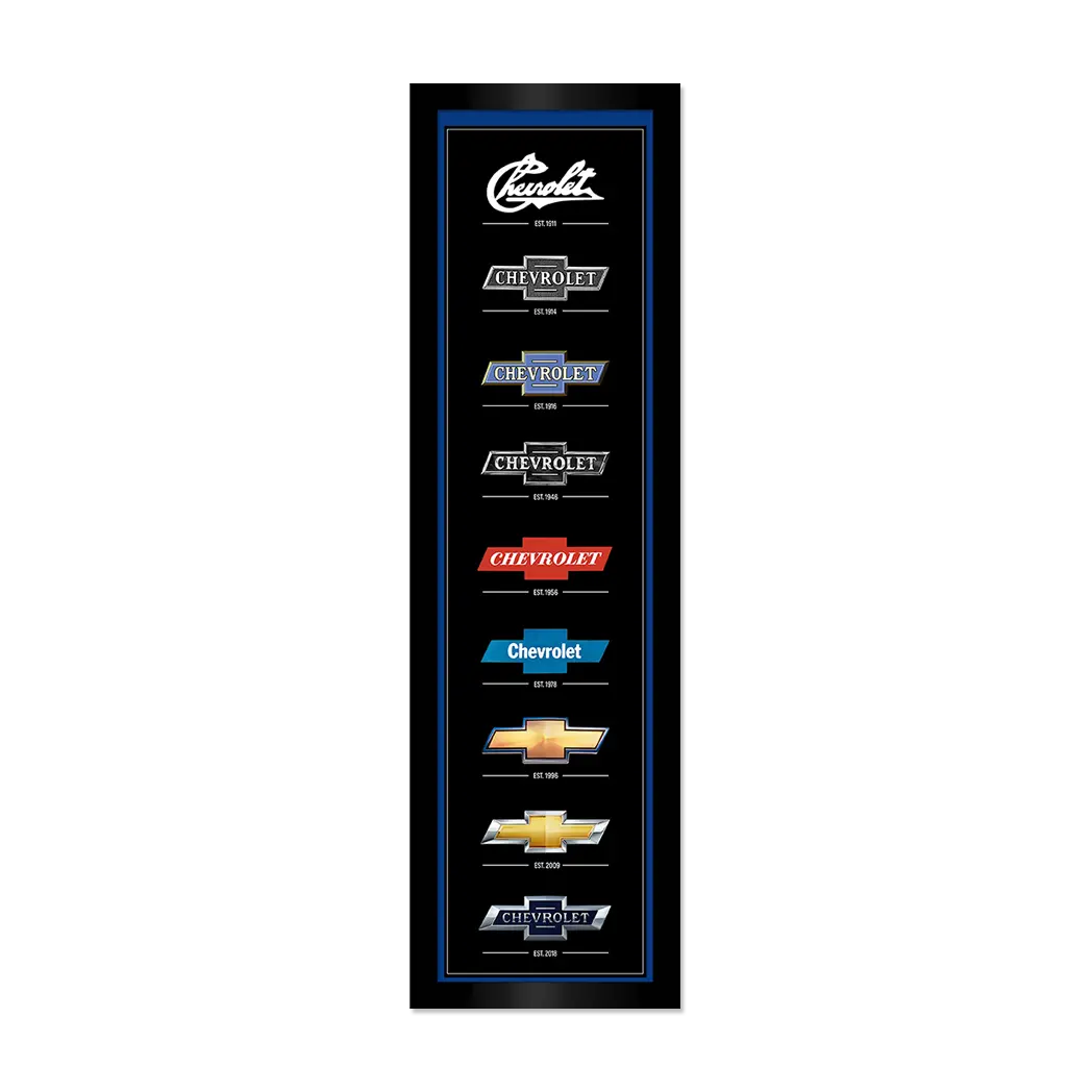 Chevrolet Bowtie Generations Panel Framed Print 1