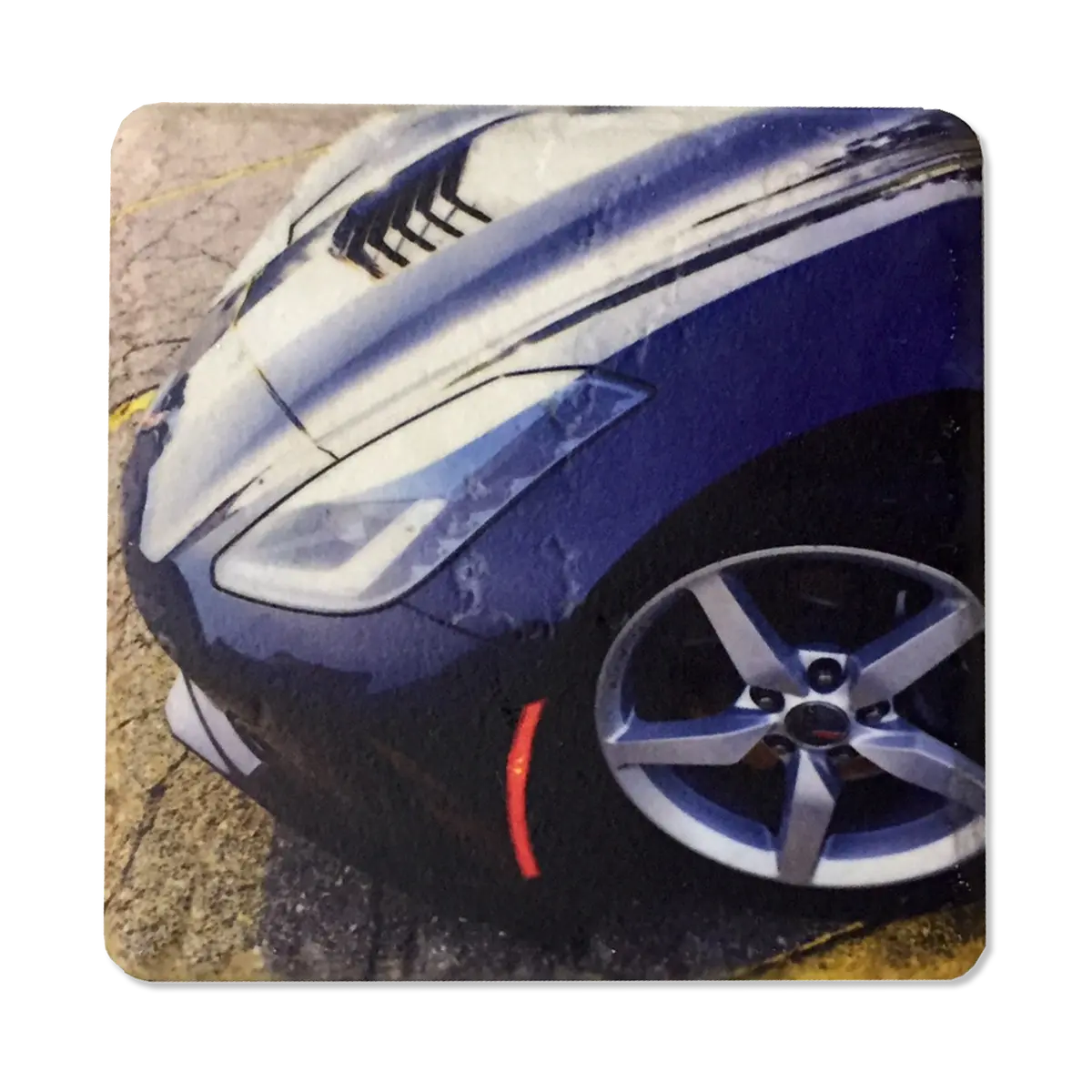 C7 Corvette Blue Picture Stone Coaster 1