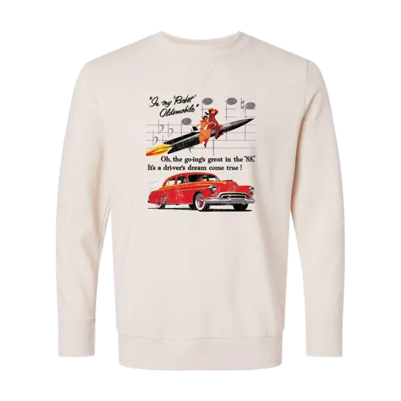 Oldsmobile 88 Rocket Unisex Vintage Wash Crewneck 1
