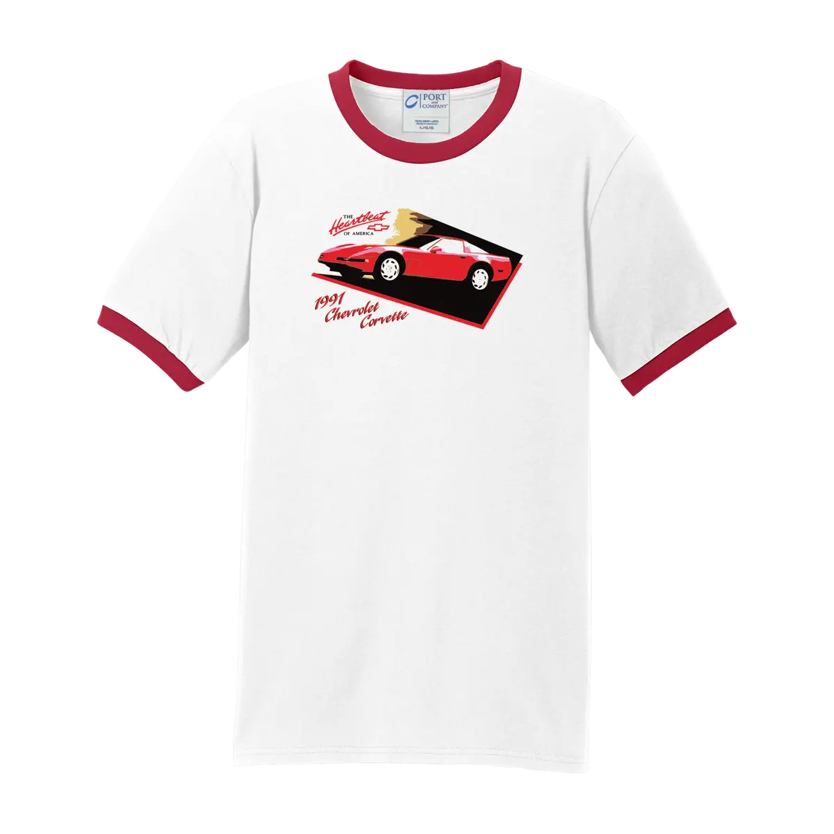 Vintage 1991 Chevrolet Corvette Ringer T-Shirt 1