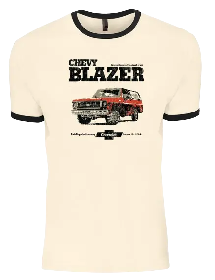 Chevy Vintage Blazer Ringer T-Shirt 1