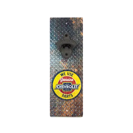 Metal Chevrolet Parts Wooden Bottle Opener 1