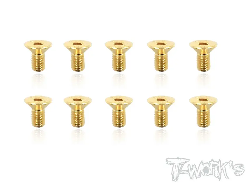 Gss-306C 3Mmx6mm Gold Plated Hex. Countersink Steel Screws（10Pcs.） 1