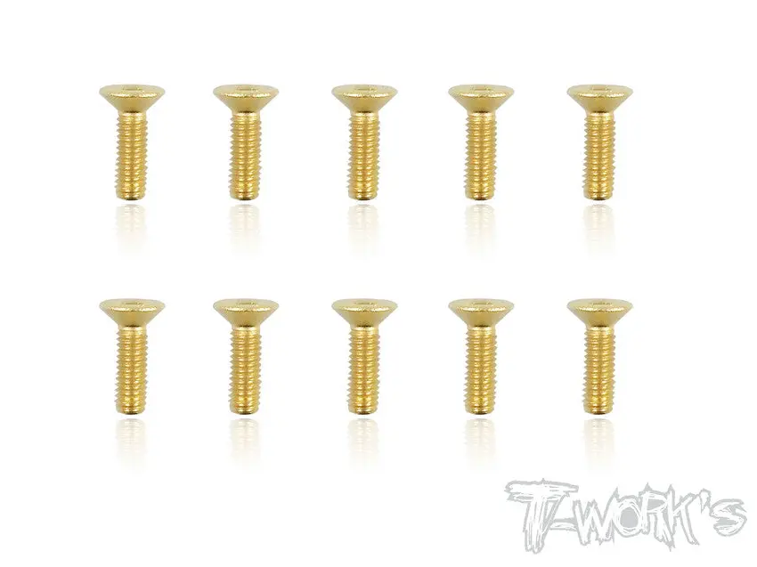Gss-308C 3Mmx8mm Gold Plated Hex. Countersink Steel Screws（10Pcs. 1