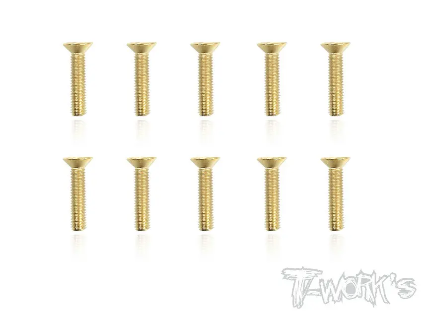 Gss-314C 3Mmx14mm Gold Plated Hex. Countersink Steel Screws（10Pcs.） 1