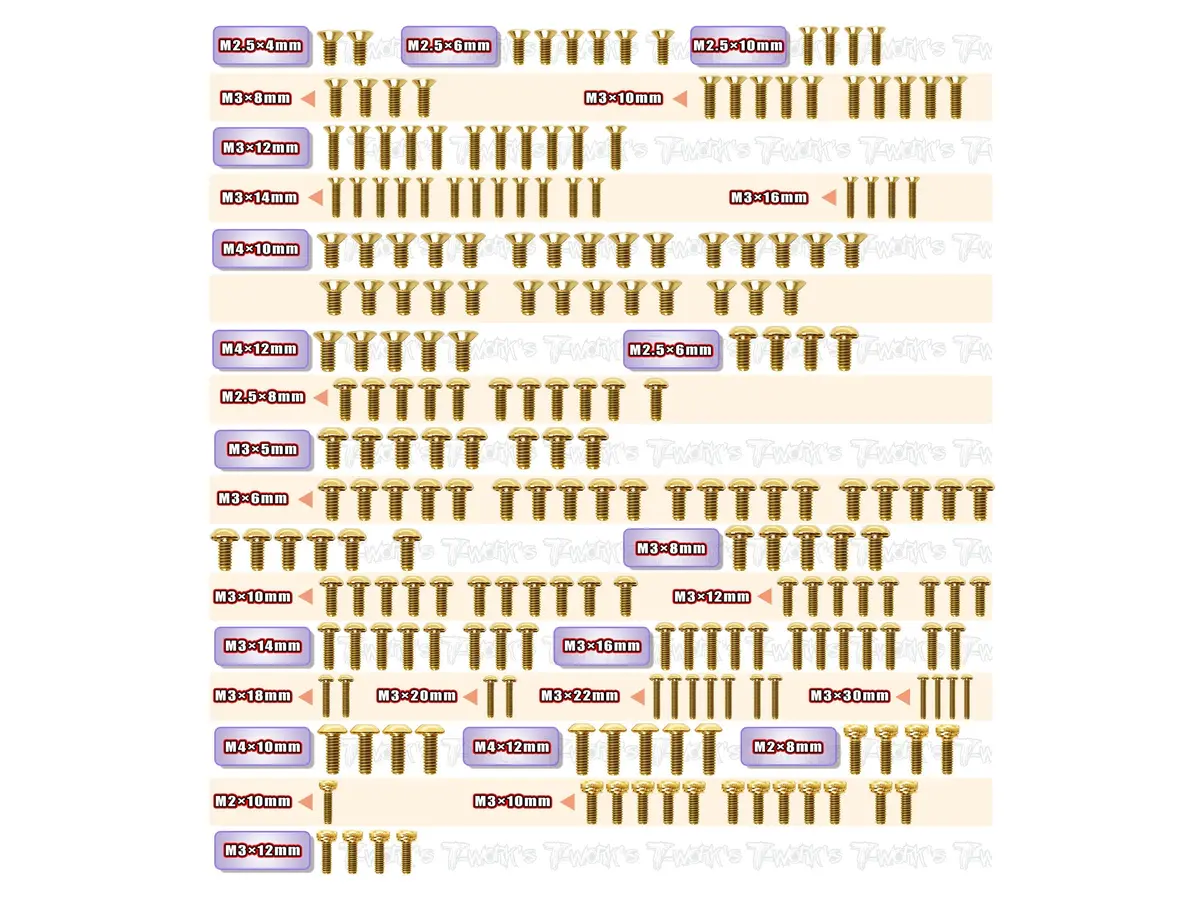 Gss-Ifb8     Gold Plated Steel Screw Set 224Pcs.( For Infinity Ifb8 ) 1