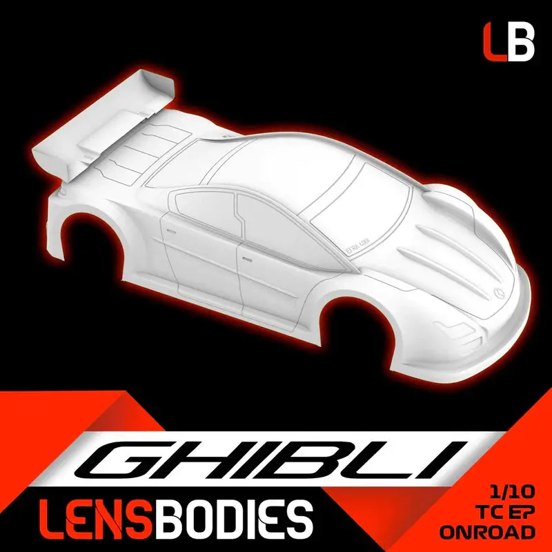 Lensbodies 1/10 Onroad Body Ghibli 2.0 Light Weight (0.5Mm) 1
