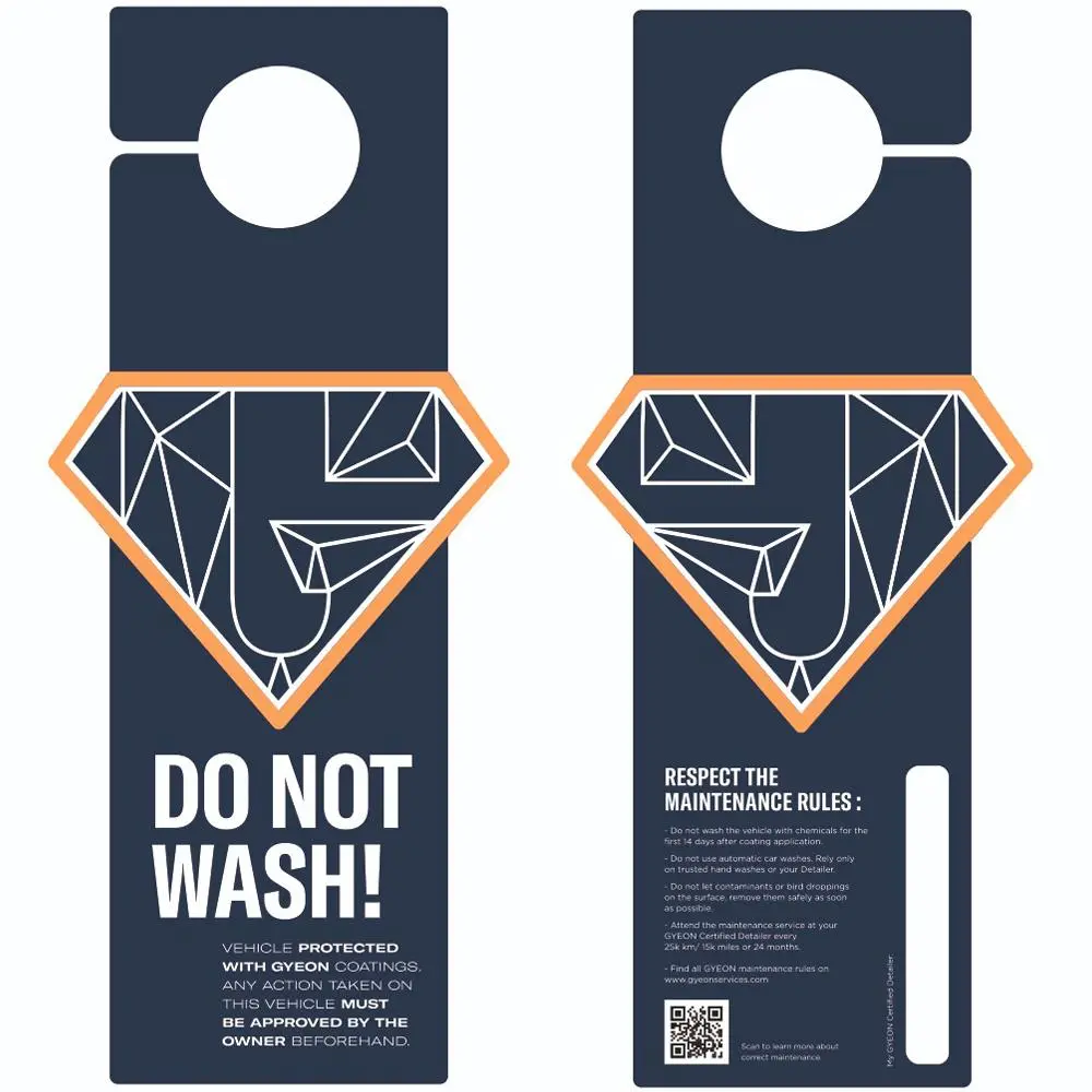 Gyeon Do Not Wash Hanger 1