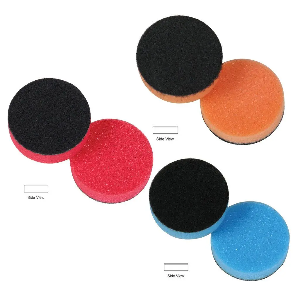 Lake Country Hydro-Tech 2" Pads (Cyan, Tangerine, Crimson) 1