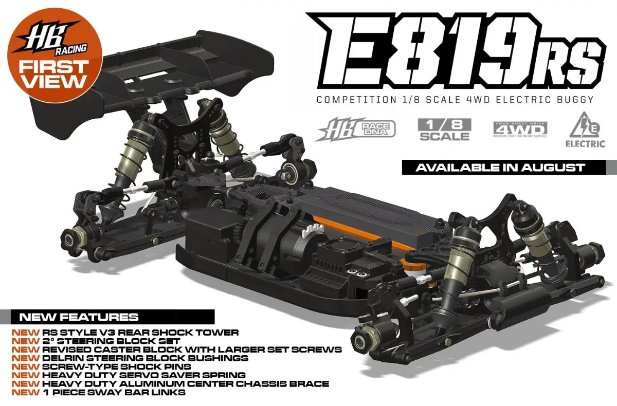 Hb Racing E819rs 1/8 Competition Electric Buggy Hb204645 1