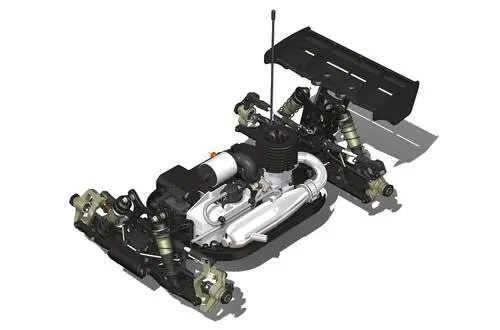Hb Racing D8 World Spec 1/8 Competition Nitro Buggy (Without Bodyshell) 1