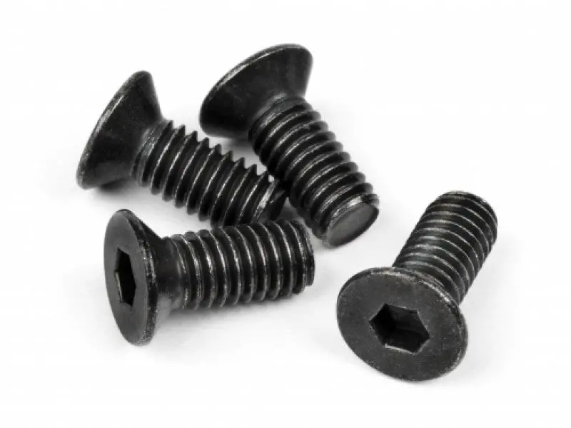 Hbz307 Racing Flat Head Screw M4x10mm (Hex Socket/Thin Type/4Pc) 1