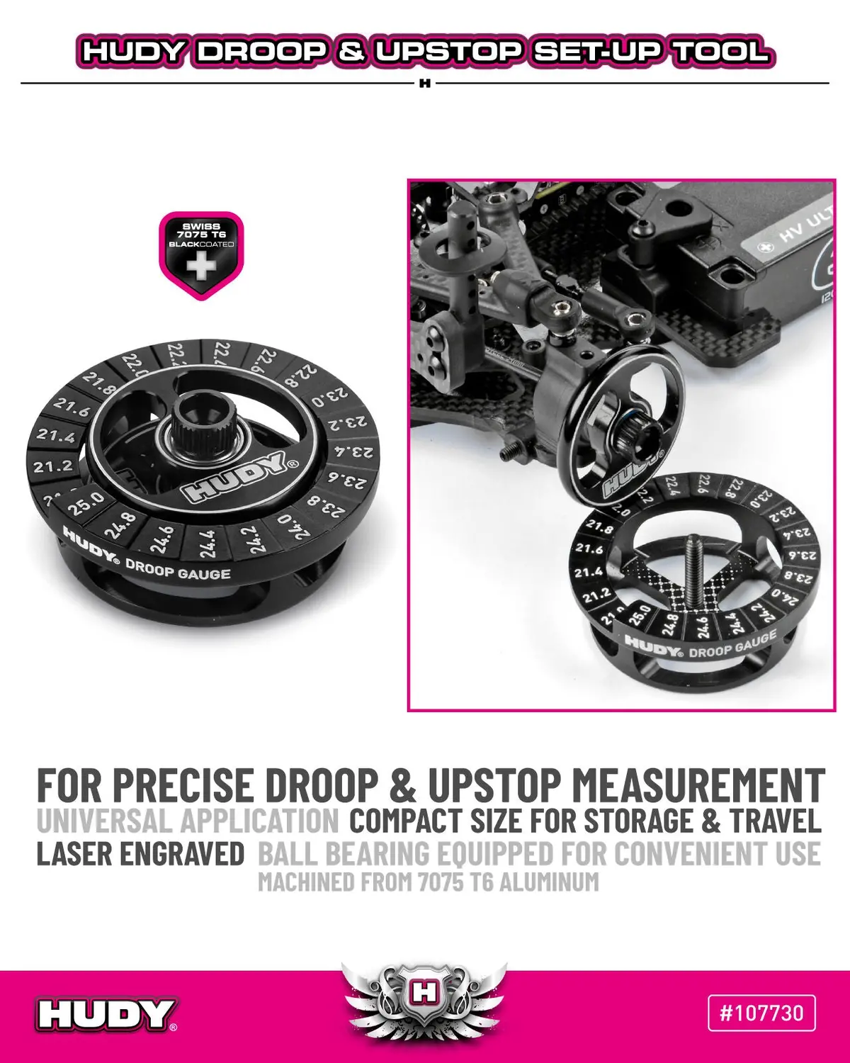 Hudy Droop & Upstop Set-Up Tool Black 1