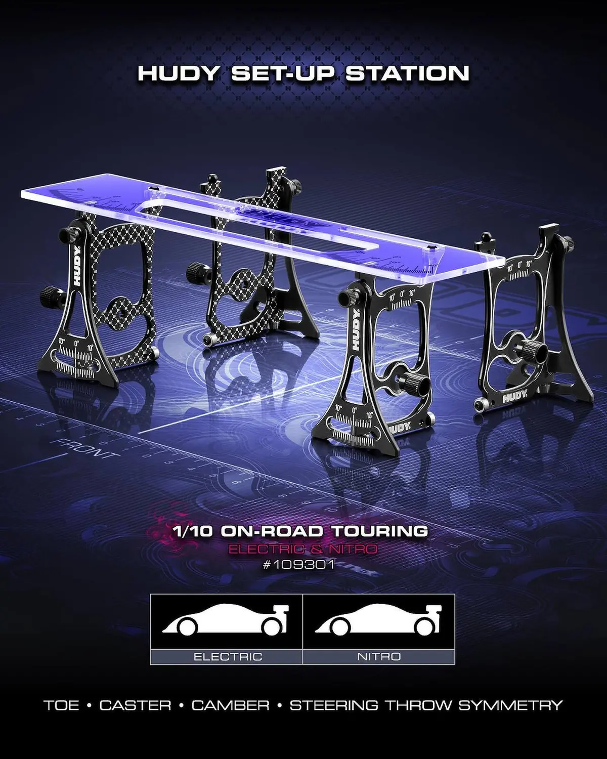 Hudy Set-Up Station For 1/10 Touring Cars - Hd109301 1