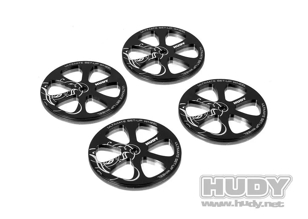 Hudy Alu Set-Up Wheel For 1/10 Rubber Tires 4Pc - Hd109370 1