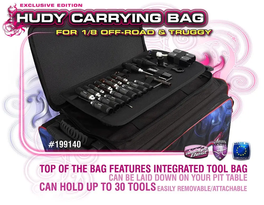 Hudy 1/8 Off-Road & Truggy Carrying Bag - Exclusive Edition. - Hd199140 1