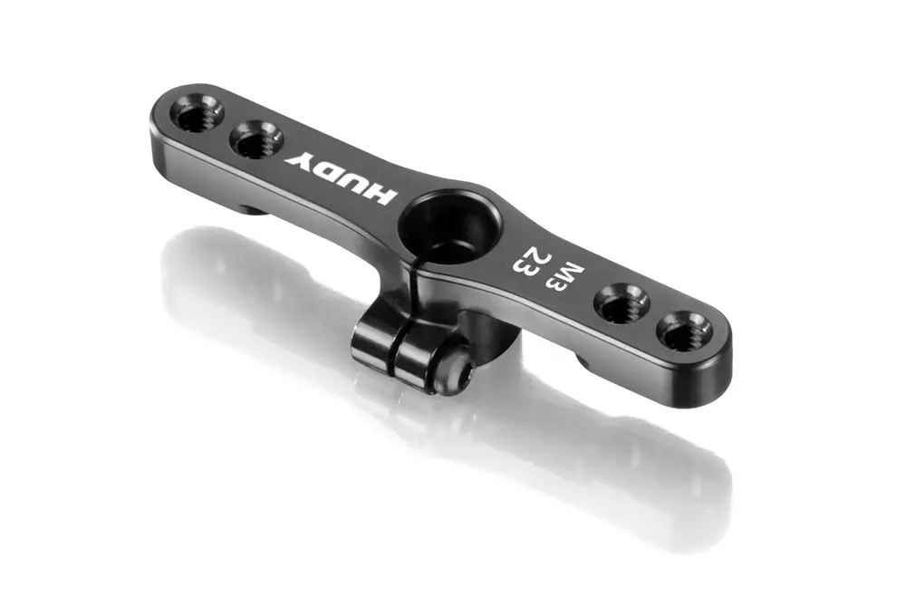Hudy Alu Clamp Throttle Servo Horn - Ko, Sanwa - 2-Hole - M3 - 23T 1