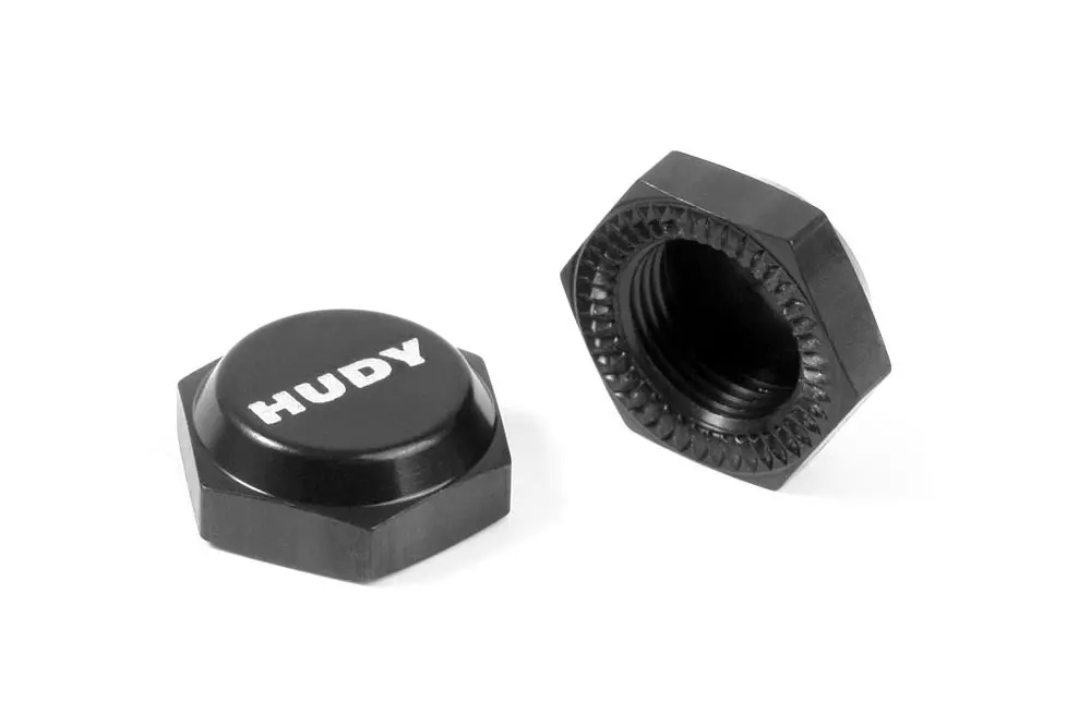 Hudy Alu Wheel Nut M12 With Cover - Ribbed (2) - Hd293560 1