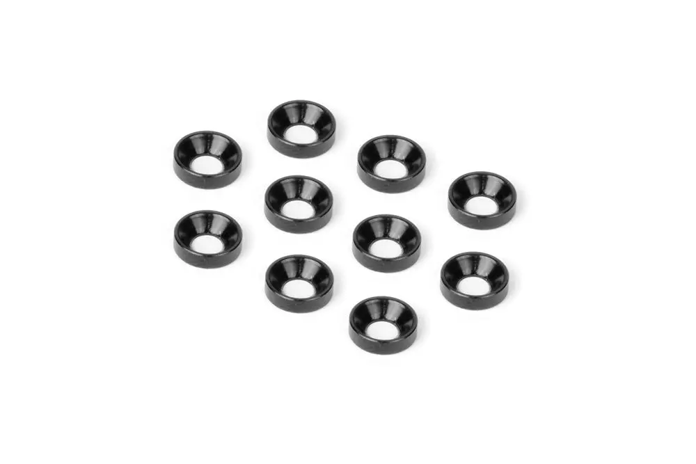 Hudy Alu Countersunk Shim - Black (10) - Hd296510-K 1