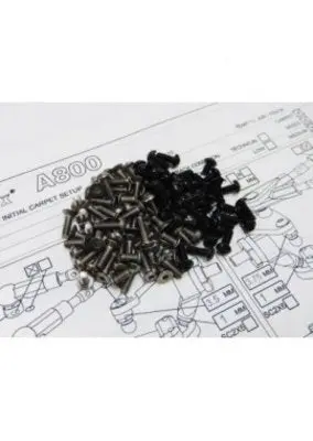 A800 Titan Hex Socket Screw Set	Titanium/Alum 1