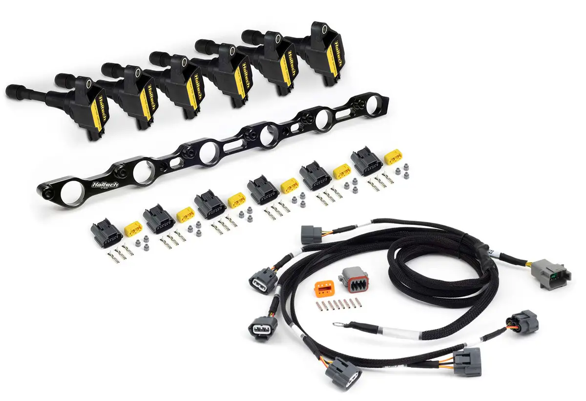 Haltech R35 Coil Conversion Kit For Toyota Jz- Includes Bracket , Coils, Connectors And Harness Ht-120201 1