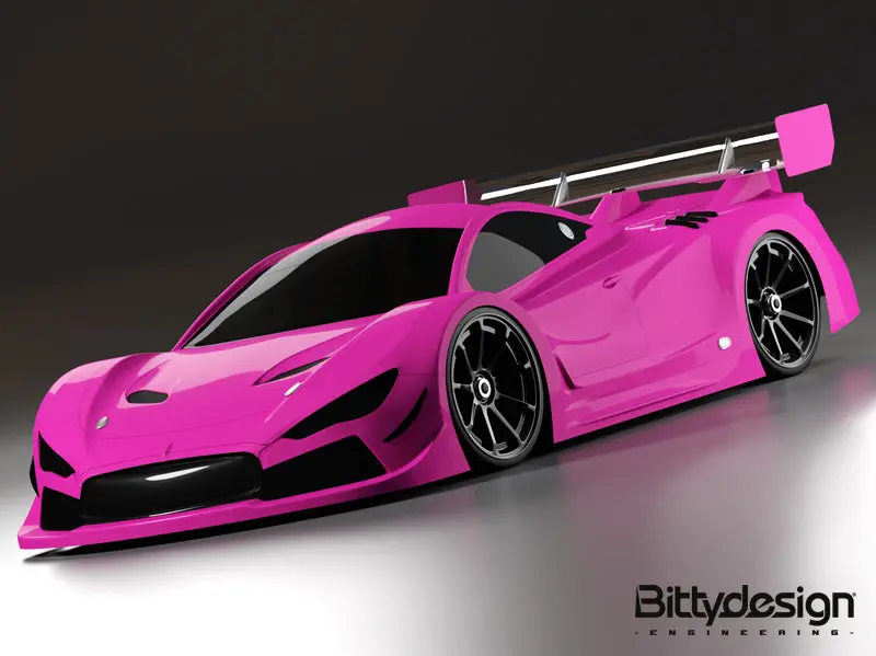 Bittydesign Hyper-Gt8 1/8 Gt Clear Body 325-330Mm Bdgt8-Hyp 1