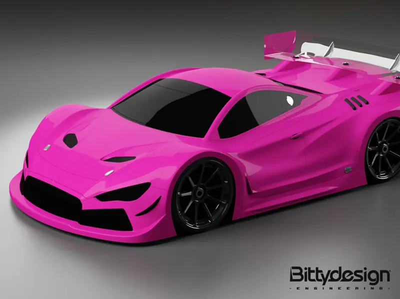 Bittydesign Hyper-Gt8 1/8 Gt Clear Body 325-330Mm Bdgt8-Hyp 2