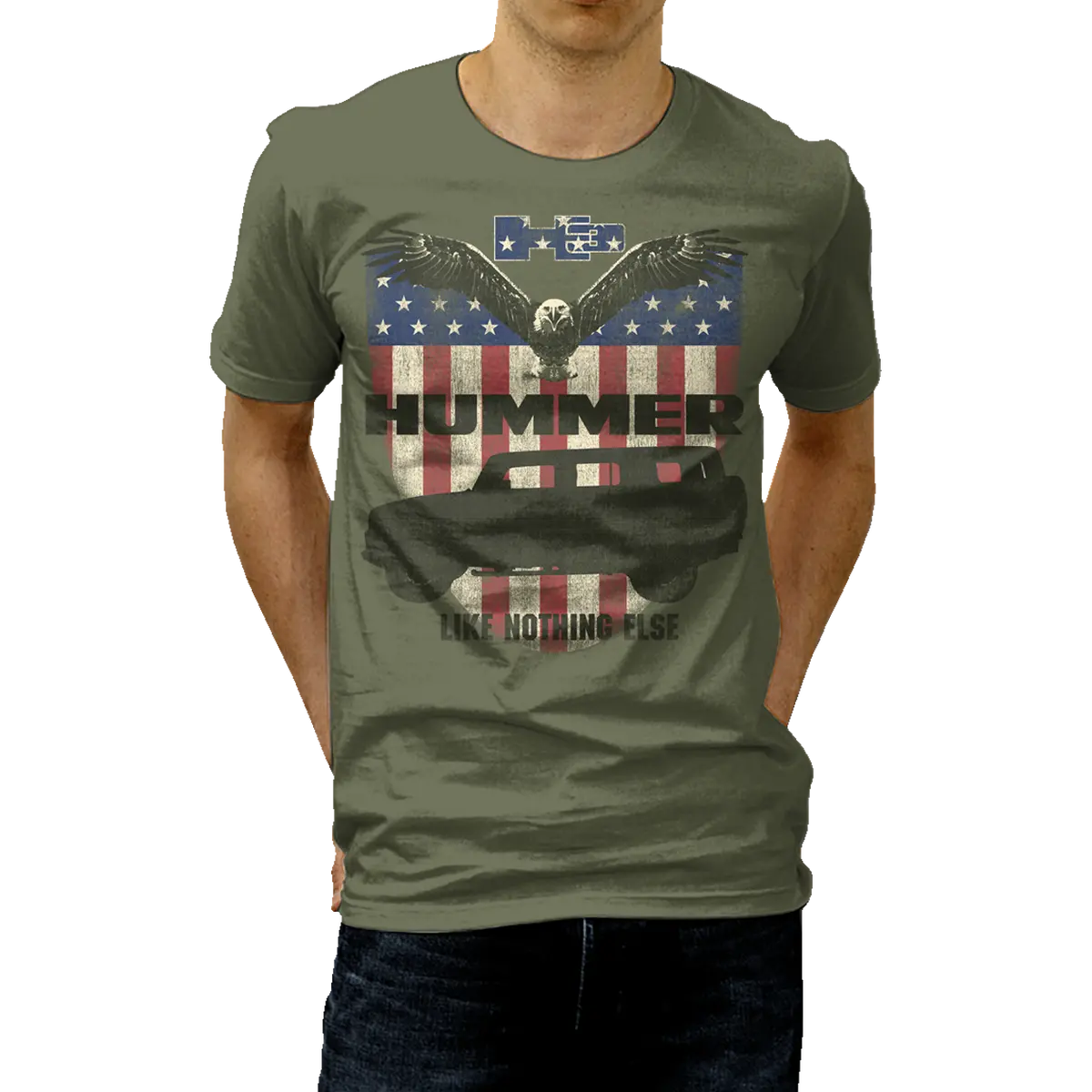 Hummer H3 Eagle Flag T-Shirt 1