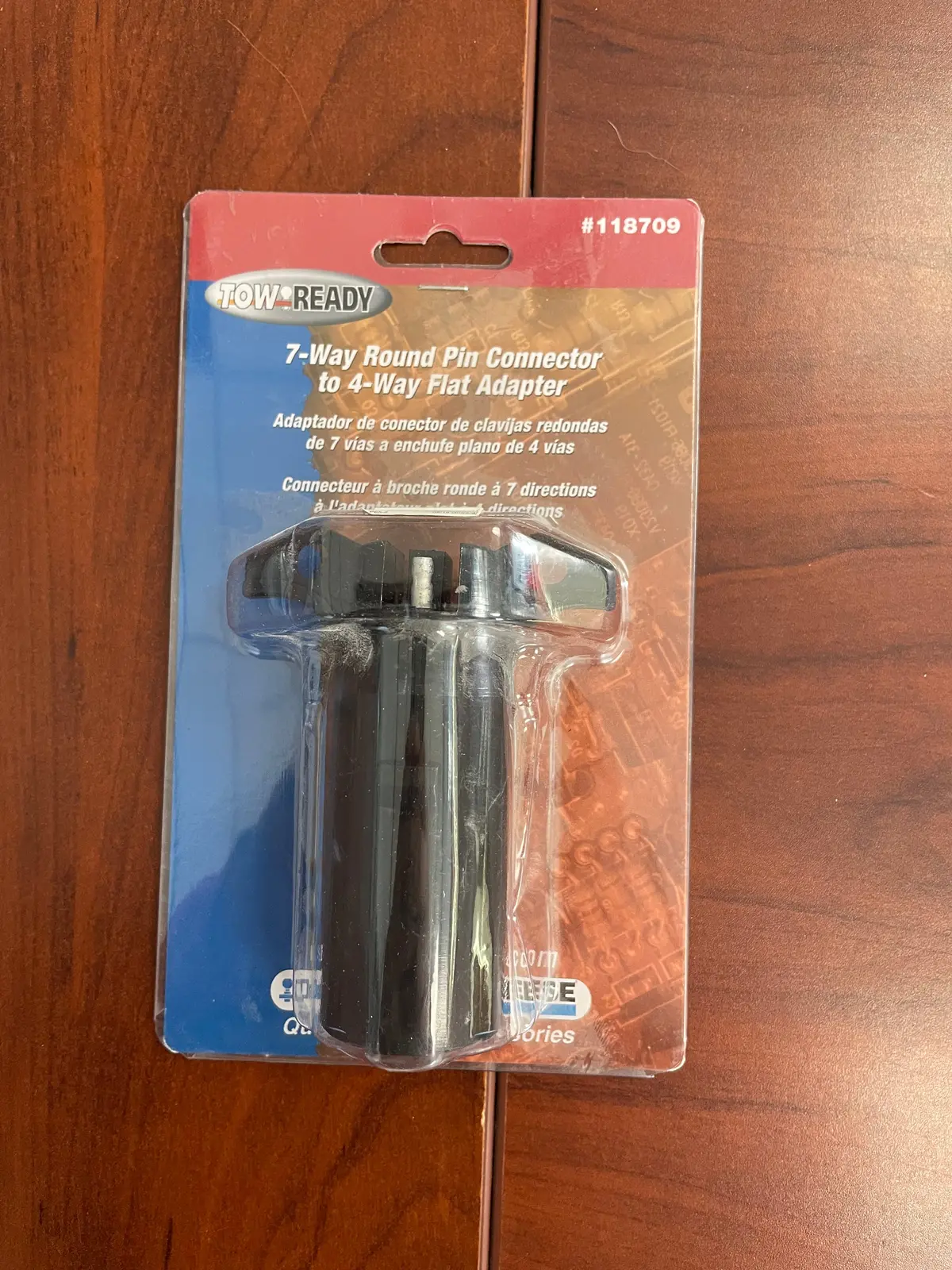 7-Way Round To 4-Way Flat Adapter, Pigtail 1