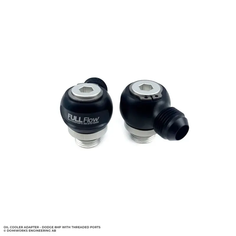 Domiworks Engineering Oil Cooler Adapter - Dodge 8Hp - Full Flow Swivel Connector 1