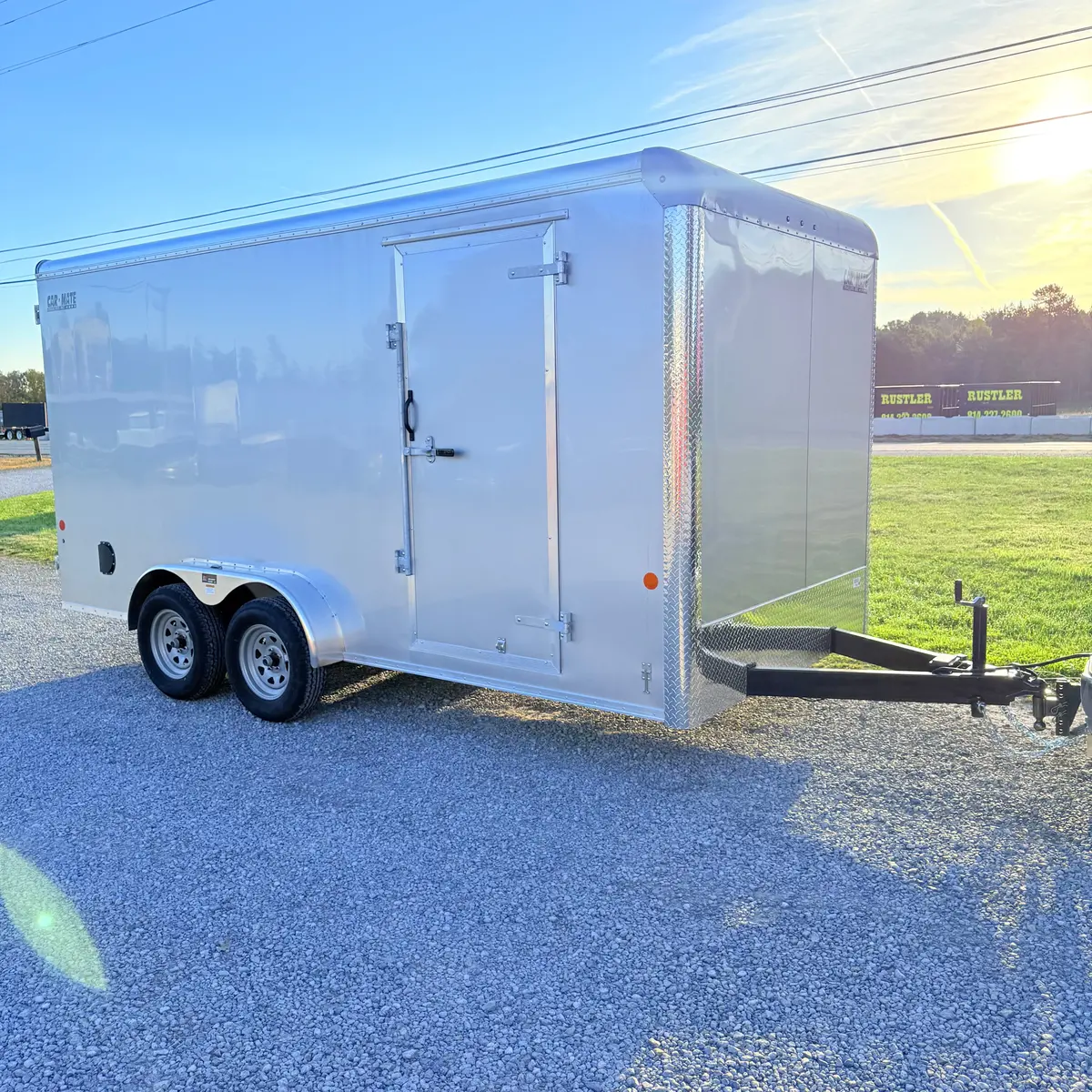 2026 Car Mate 7X16 Custom Cargo W/ Barn Doors & 12" Added Height 1