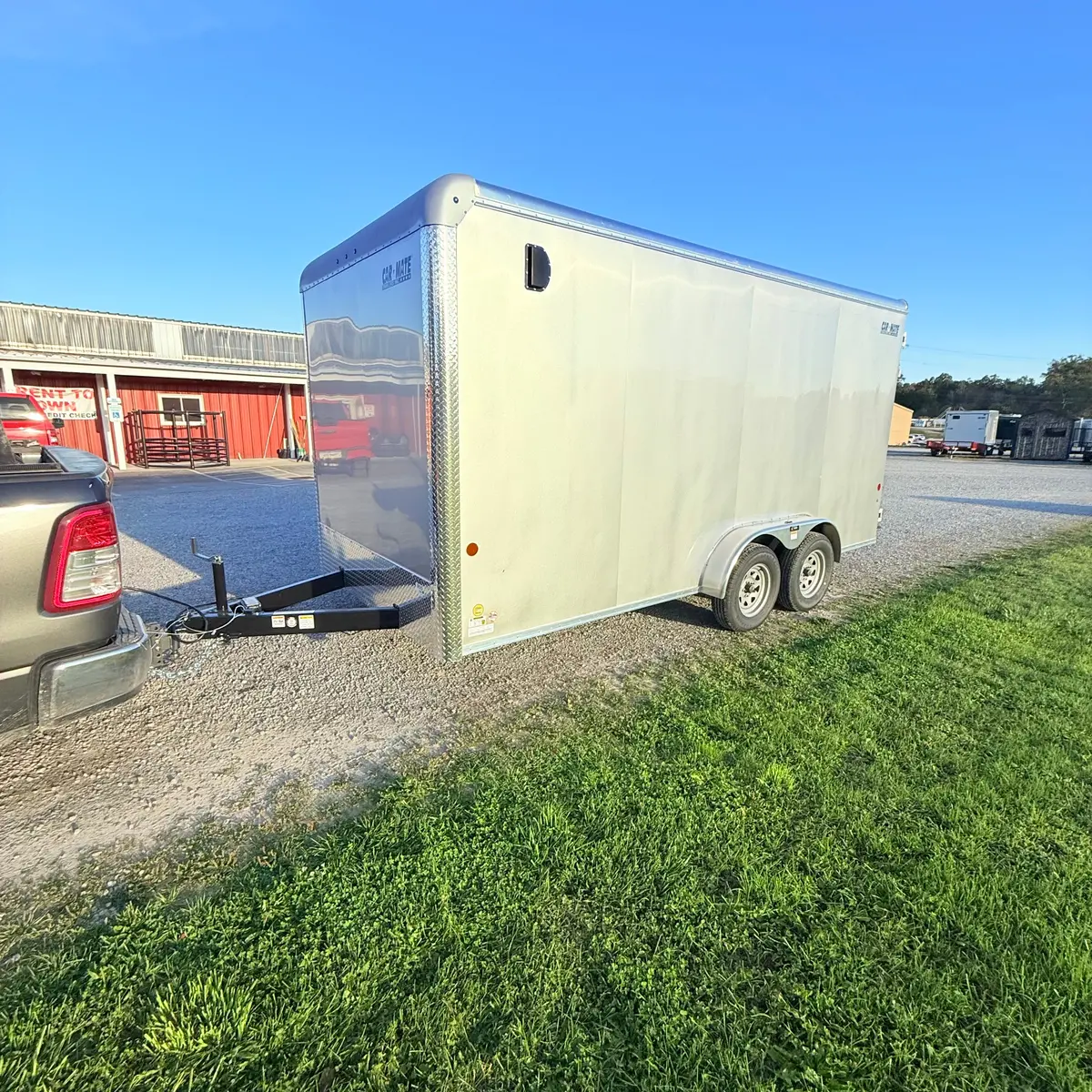 2026 Car Mate 7X16 Custom Cargo W/ Barn Doors & 12" Added Height 2