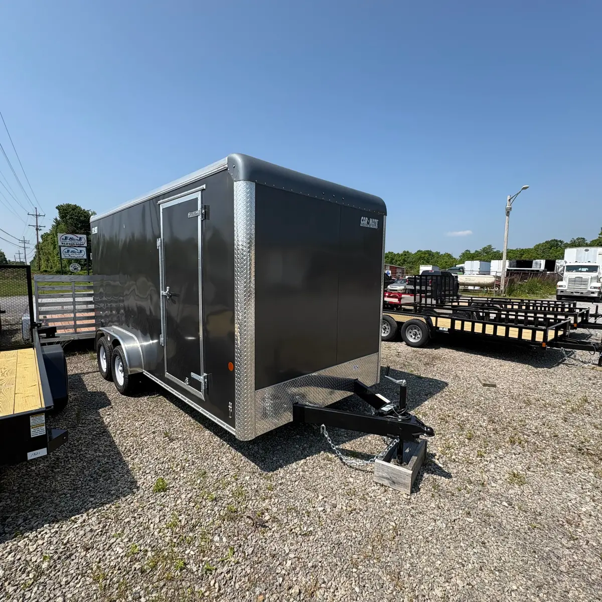 2025 Car Mate 7X16 Hd Custom Cargo W/ Ramp Door & 12" Added Height/ 6" Frame/ Get Out Awning 1
