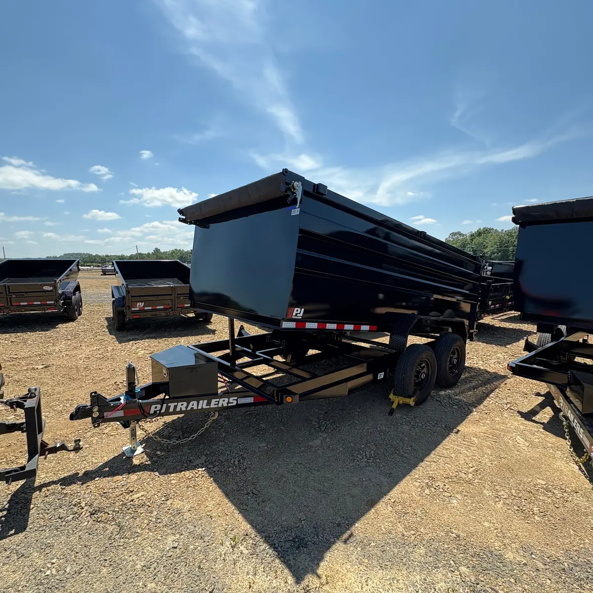 2026 Pj D7 7X14 Dump 14,000# Gvwr 4' Tall Sides 1
