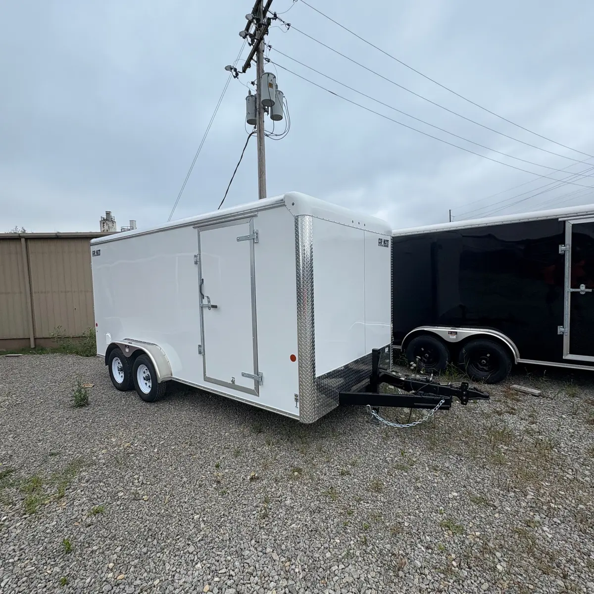 2025 Car Mate 7X16 Custom Cargo Hydraulic Brakes W/ Ramp Door & 6" Additional Height 1