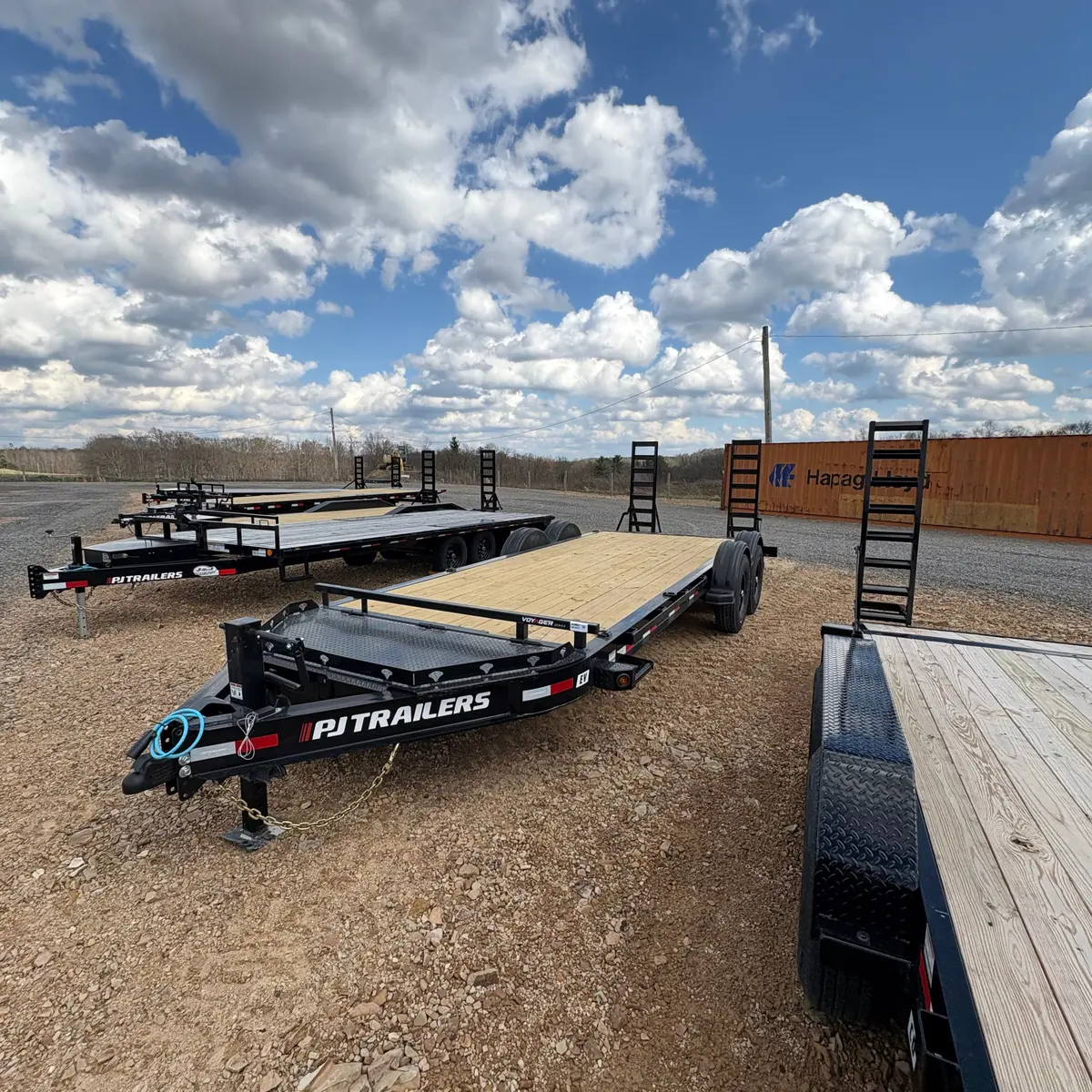 2026 Pj 7X20 Ev Equipment Trailer W/ 14 Ply Tires/ Stand Up Ramps 1