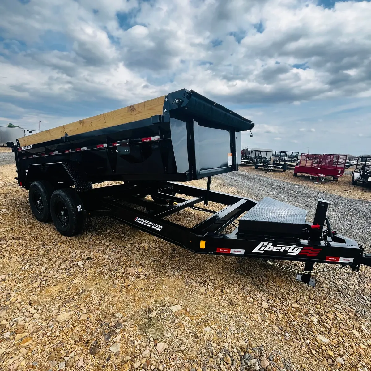 2026 Liberty 7X14 Dump 15.4K Gvwr- Ramps/Tarp/7 Ga Floor 1