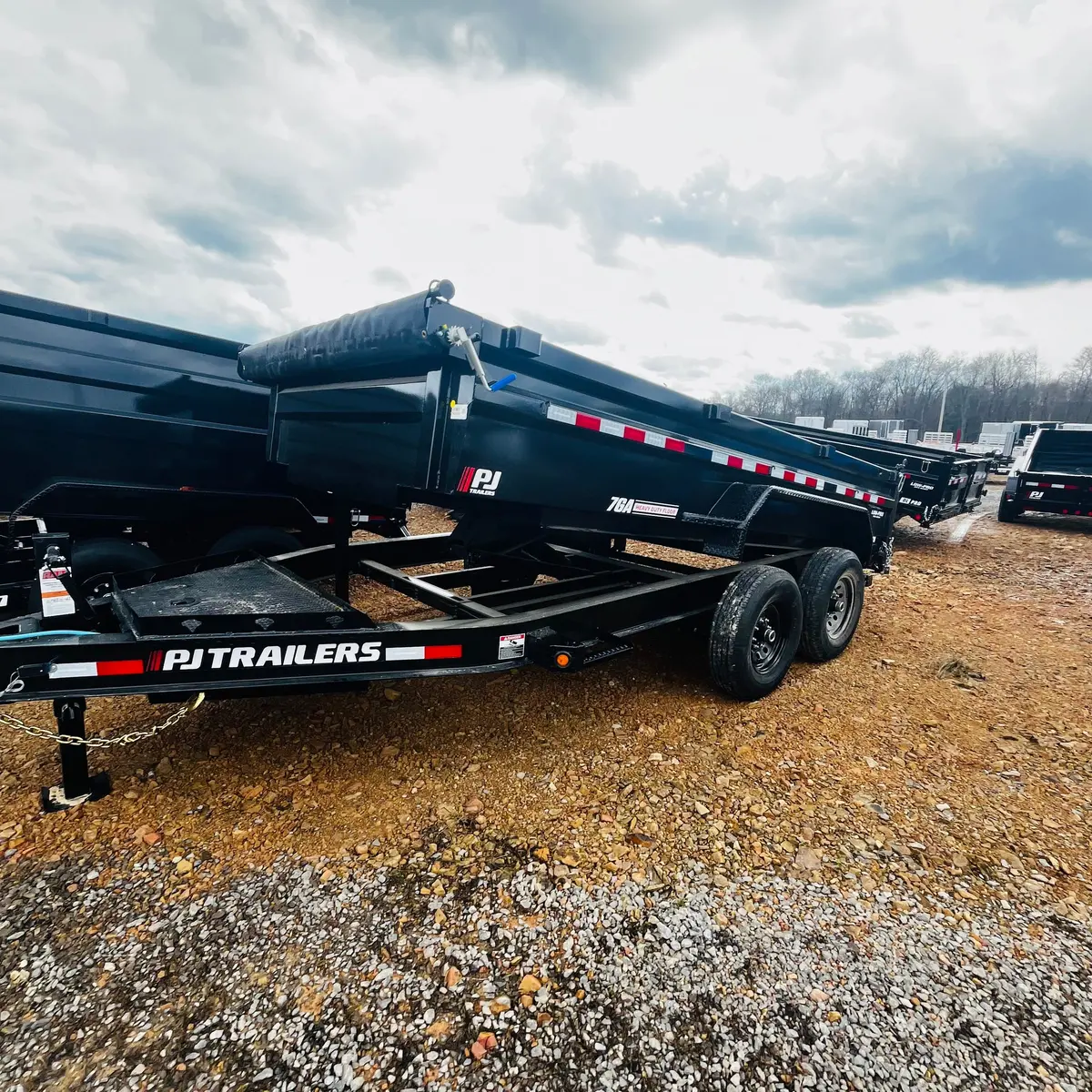 2026 Pj 7X14 Low Sided Dump Trailer (Dl) 7Ga Floor 1