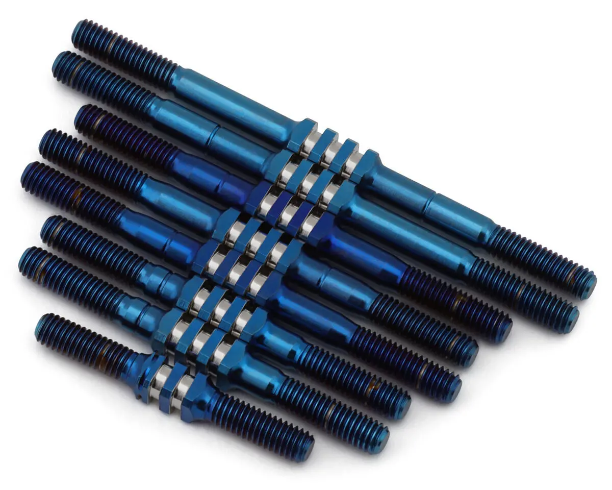 Jconcepts - Rc10 Worlds Fin Titanium Turnbuckle Set - Burnt Blue, 8Pc. 1