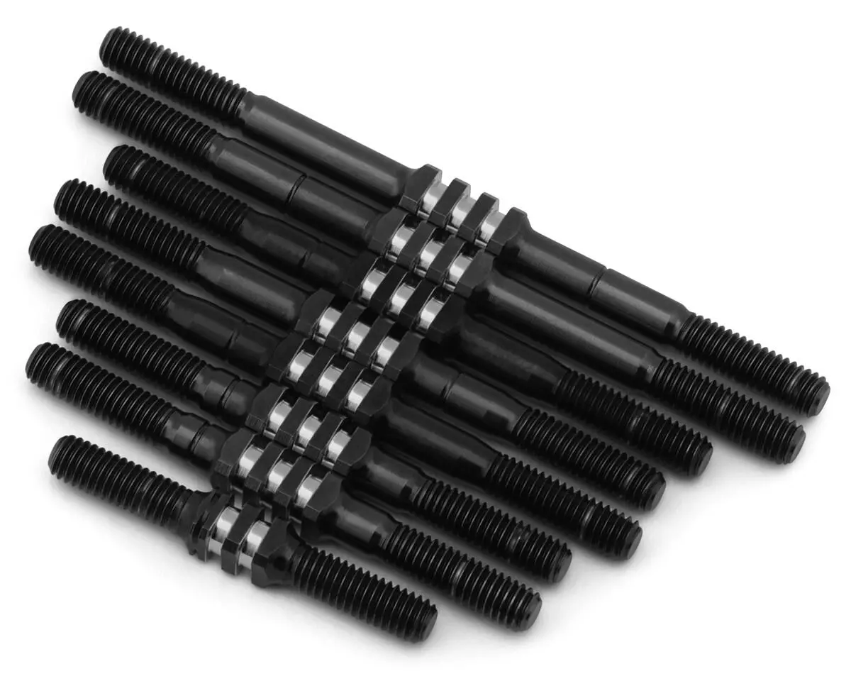 Jconcepts - Rc10 Worlds Fin Titanium Turnbuckle Set - Stealth Black - 8Pc. 1