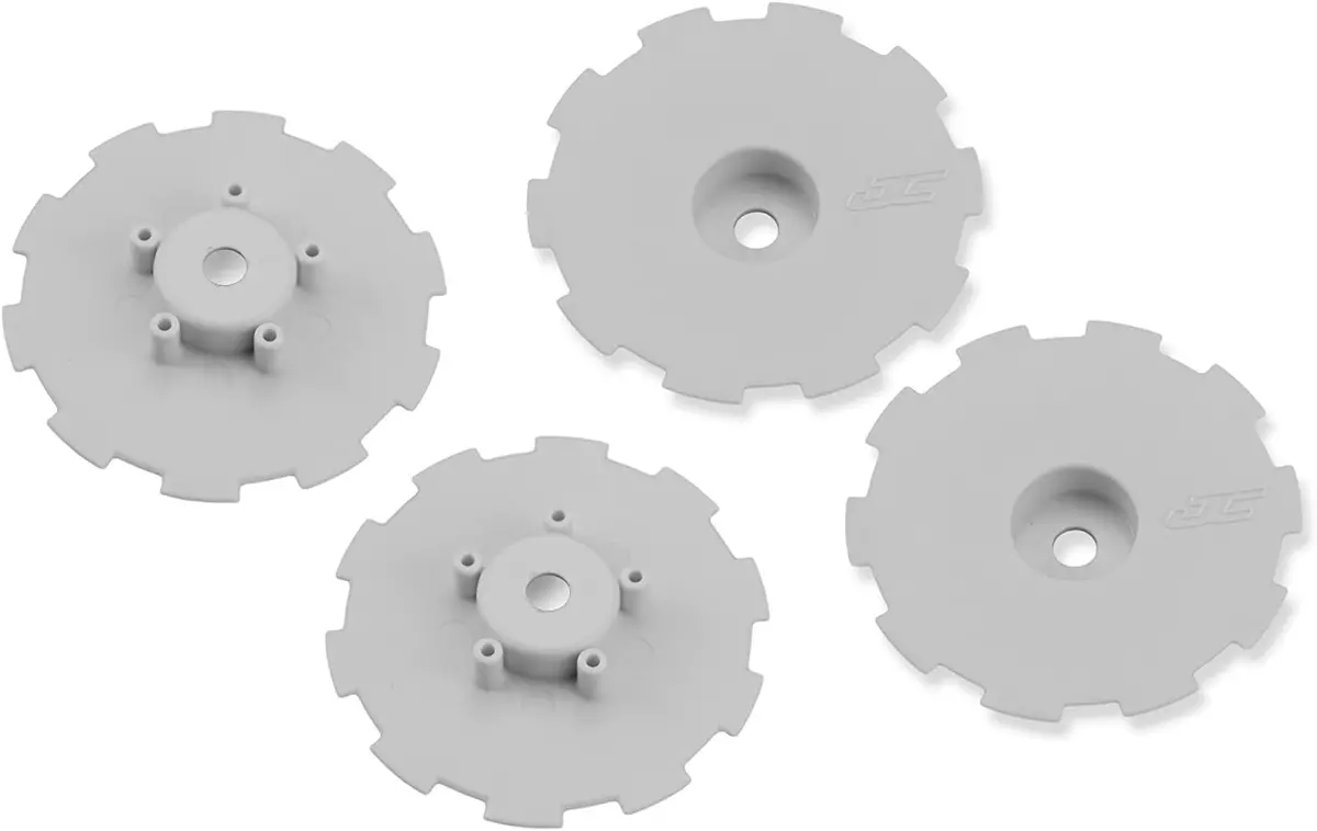Hazard - Sc10.2 / Sc10 4X4 - Wheel Dish - 4Pc. - (White) - Fits 3344 Wheel 1