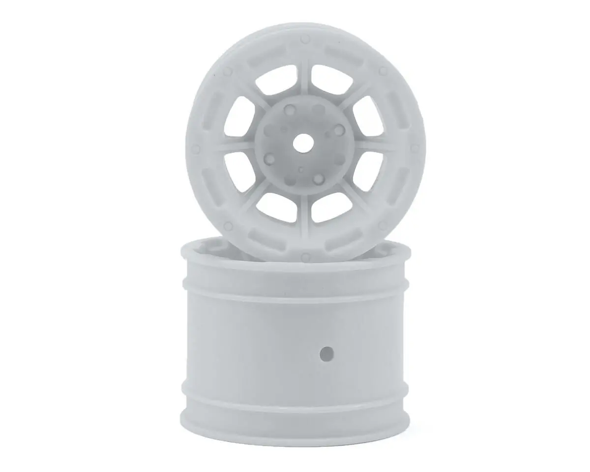 Hazard - 1.7" Rc10 Rear Wheel - White (1/4" Original Axle) 1